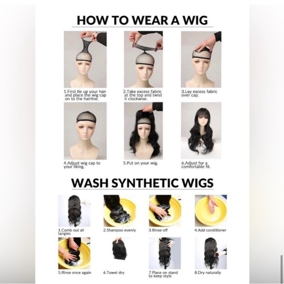 24 “ Ombre Blonde to brown Wavy wig with bangs for daily use - Picture 12 of 15